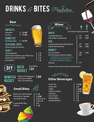 Image result for Restaurant Menu with Drinks and Dishes