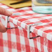Image result for Tablecloth Clips for Bevelled Edge