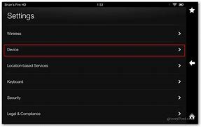 Image result for Where Is Device Settings On Kindle Fire