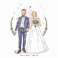 Image result for Faire Part Mariage Dessin