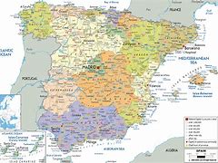 Image result for Printable Map of Spain with Cities