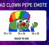 Image result for Clown Pepe Frog Sad