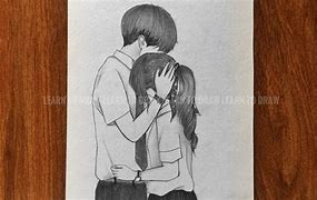 Image result for A Boy and a Girl Hugging Drawing