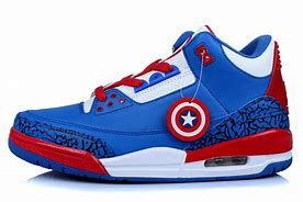 Image result for Captain America Jordan Shoes