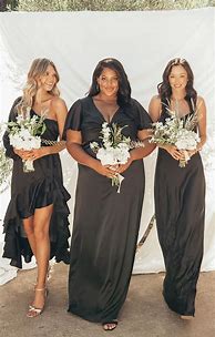 Image result for Black Bridesmaid Dresses Plus Size