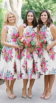 Image result for Floral Bridesmaid Dresses