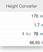 Image result for Height Inches to Cm