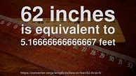 Image result for 62 Inches in Feet