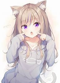 Image result for Anime Girl Wearing Cat Hoodie
