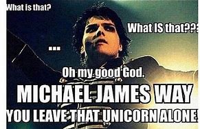 Image result for Mikey Way Unicorns Memes