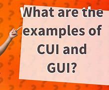 Image result for GUI and Cui