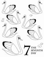 Image result for 7 Swans a Swimming Color Page