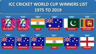 Image result for Cricket World Cup Champions List