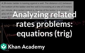 Image result for Related Rates Khan Academy