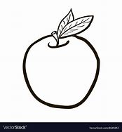 Image result for Cartoon Picture of Apple Black and White