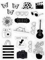 Image result for Black and White Stickers Pinterest