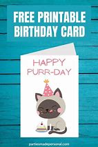 Image result for Cat Birthday Card Template