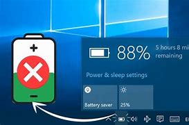 Image result for No Battery Icon On Taskbar