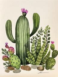 Image result for Watercolor Cactus Prints