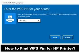 Image result for Where to Find Your WPS Pin On HP Printer