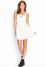Image result for White Lace Dress Forever 21