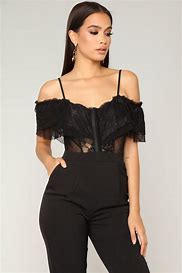 Image result for Black Lace Jumpsuit Fashion Nova