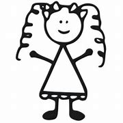 Image result for Stick Figure Girl with Curly Hair