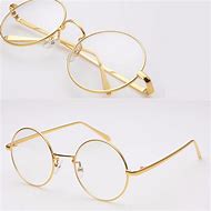 Image result for Gold Round Eyeglasses Men