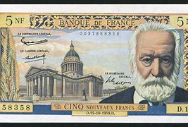 Image result for French 5 Francs Banknote