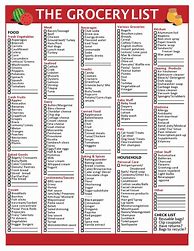 Image result for Best Grocery List Template