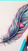 Image result for Colorful Feather Drawing