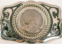 Image result for Silver Dollar Belt Buckle