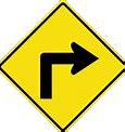 Image result for Sharp Turn Slow Down Sign