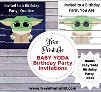 Image result for Baby Yoda Invitation