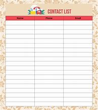 Image result for Name Email Phone Number Sheet
