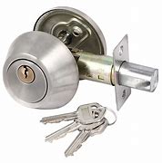 Image result for Deadbolt Lock with Key Inside