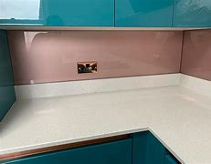 Image result for Tiled Splashback Rose Gold