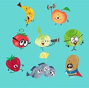 Image result for Cartoon Fruit Faces