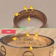 Image result for Real vs Fake Cartier Love Ring