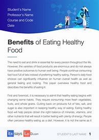 Image result for Healthy Eating Essay Example