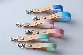 Image result for Key Chain Leather White