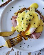 Image result for Poached Eggs with Hollandaise Sauce
