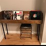 Image result for Record Player Stand with Book Storage