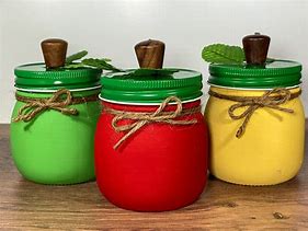 Image result for Green Jar with Apple Basket Lid