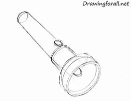 Image result for Flashlight Line Drawing