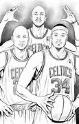 Image result for Celtics Big 3 Drawing