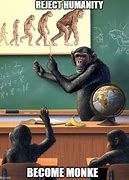 Image result for Human Monkey Evolution Meme