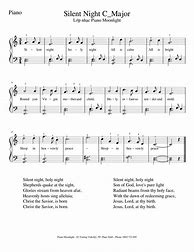 Image result for Silent Night in C Major