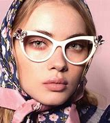 Image result for Clear Cat Eye Glasses