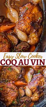 Image result for Coq AU Vin in Slow Cooker